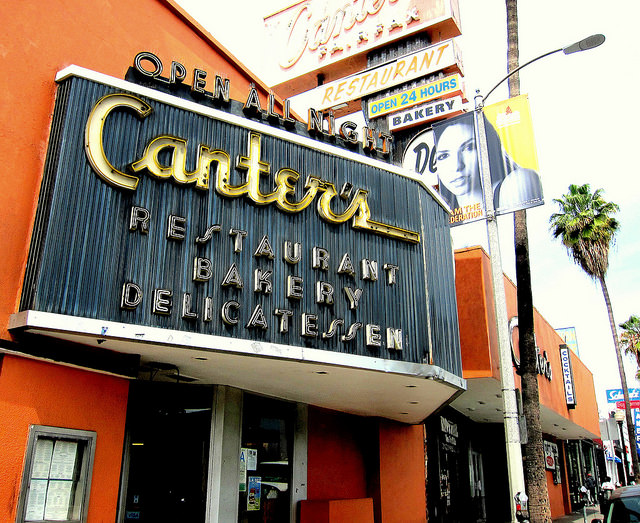 Canter's Deli is one of 24-hour LA Restaurants: