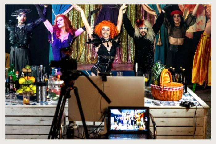 drag queen performance during unique virtual event