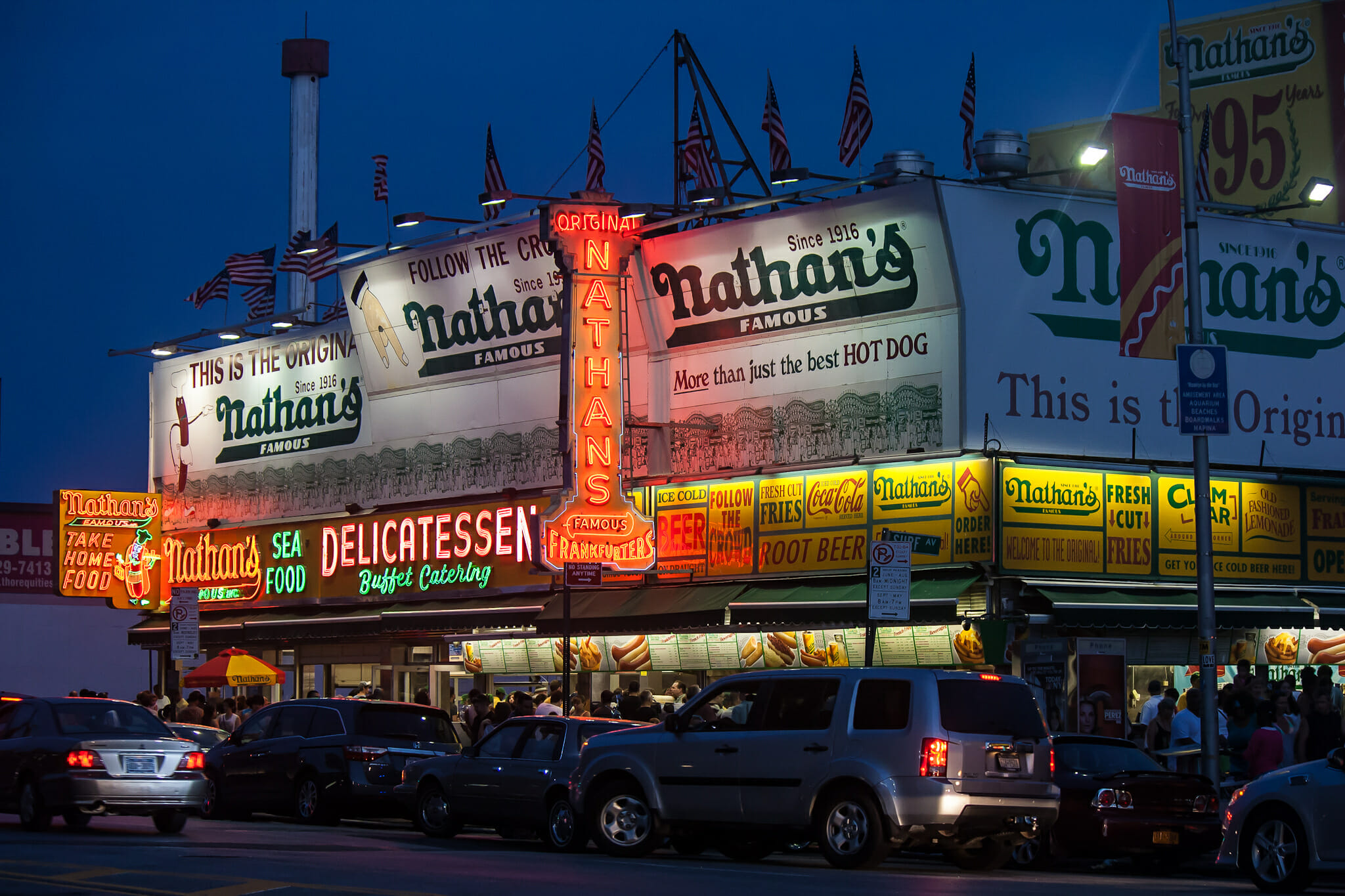 Head to Coney Island and go to Nathan's 5 Ways To Embrace Your Inner-Tourist in NYC