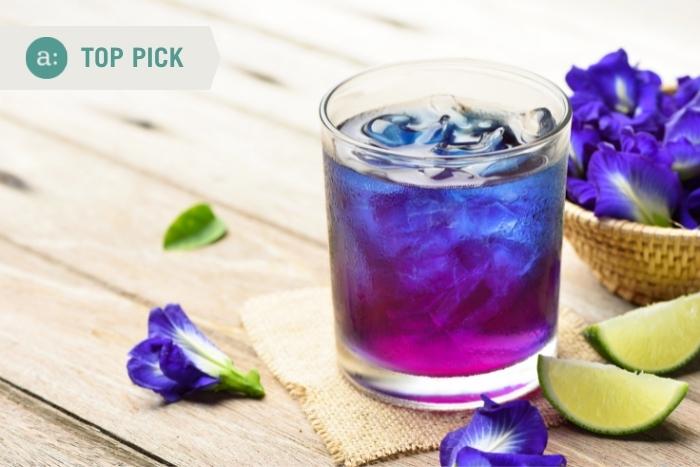 butterfly-pea-coktail-making-is-a-good-virtual-halloween-party-idea-for-your-team
