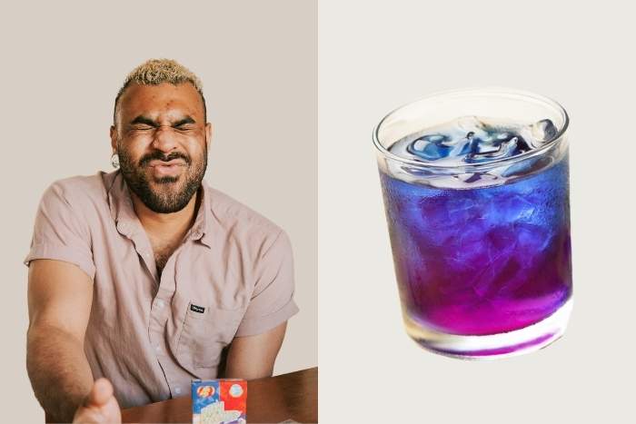 man flavor tripping and color changing cocktail