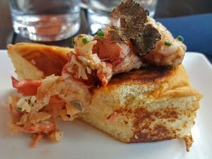 Lobster roll with black truffle on Venice Beach Food Tour