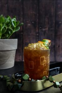 delicious gold getter cocktail for st. paddy day