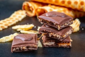 chocolate bar broken apart at best food tours in san francisco