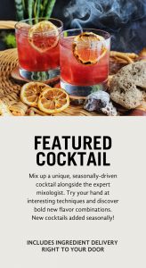 featured cocktail option for virtual mixologist experience