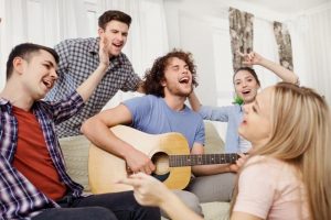 singing-holiday-songs-virtual-party